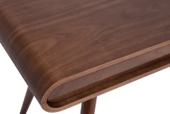 Bureau avec rangements 2 tiroirs vintage bois foncé noyer L120 cm BJORG