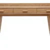 Bureau avec rangements 3 tiroirs scandinave bois clair L132 cm HALLEN