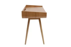 Bureau avec rangements 3 tiroirs scandinave bois clair L132 cm HALLEN