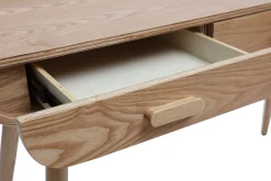 Bureau avec rangements 3 tiroirs scandinave bois clair L132 cm HALLEN
