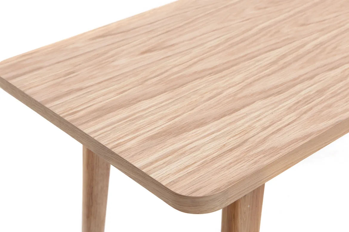 Bureau avec rangements 2 tiroirs scandinave bois clair chêne L140 cm FIFTIES