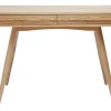 Bureau avec rangements 2 tiroirs scandinave bois clair L120 cm BJORG