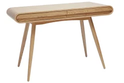 Bureau avec rangements 2 tiroirs scandinave bois clair L120 cm BJORG