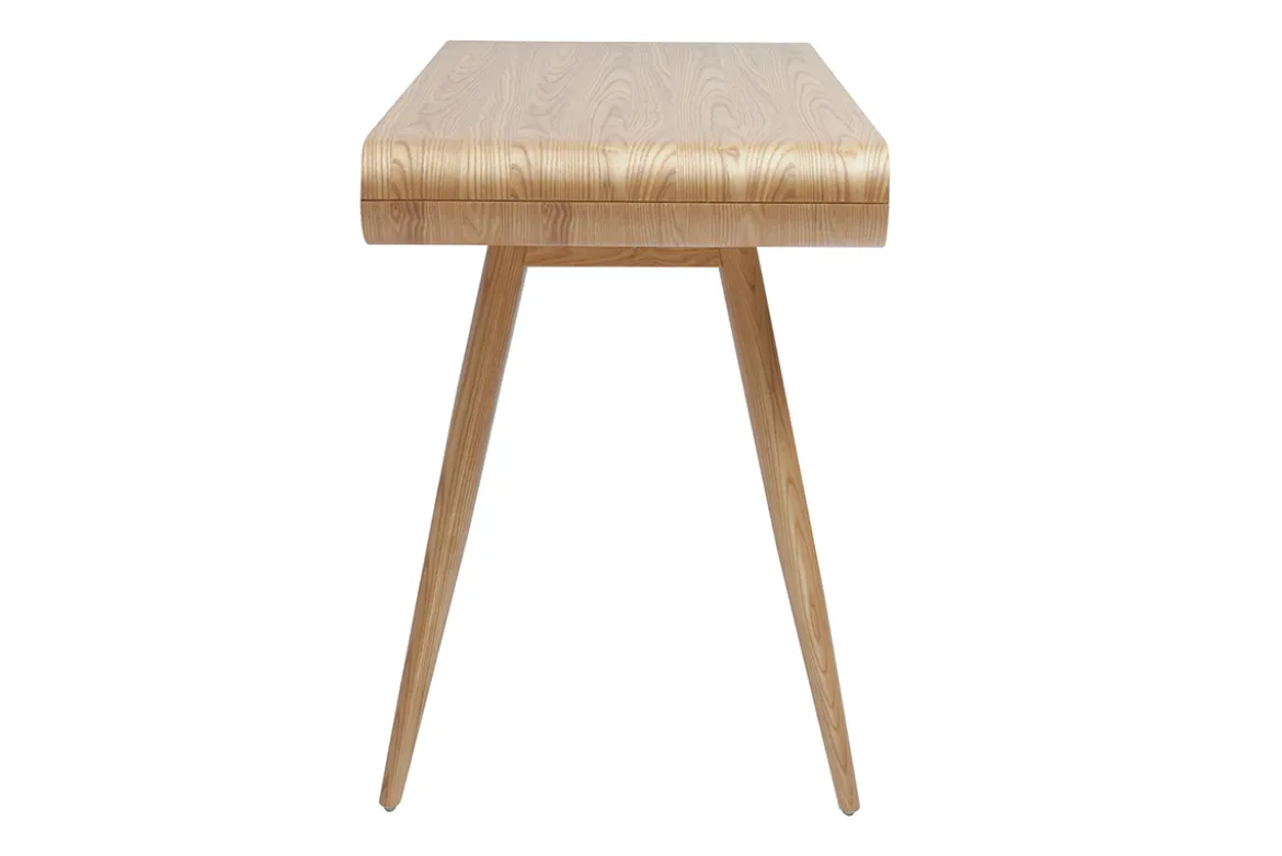 Bureau avec rangements 2 tiroirs scandinave bois clair L120 cm BJORG