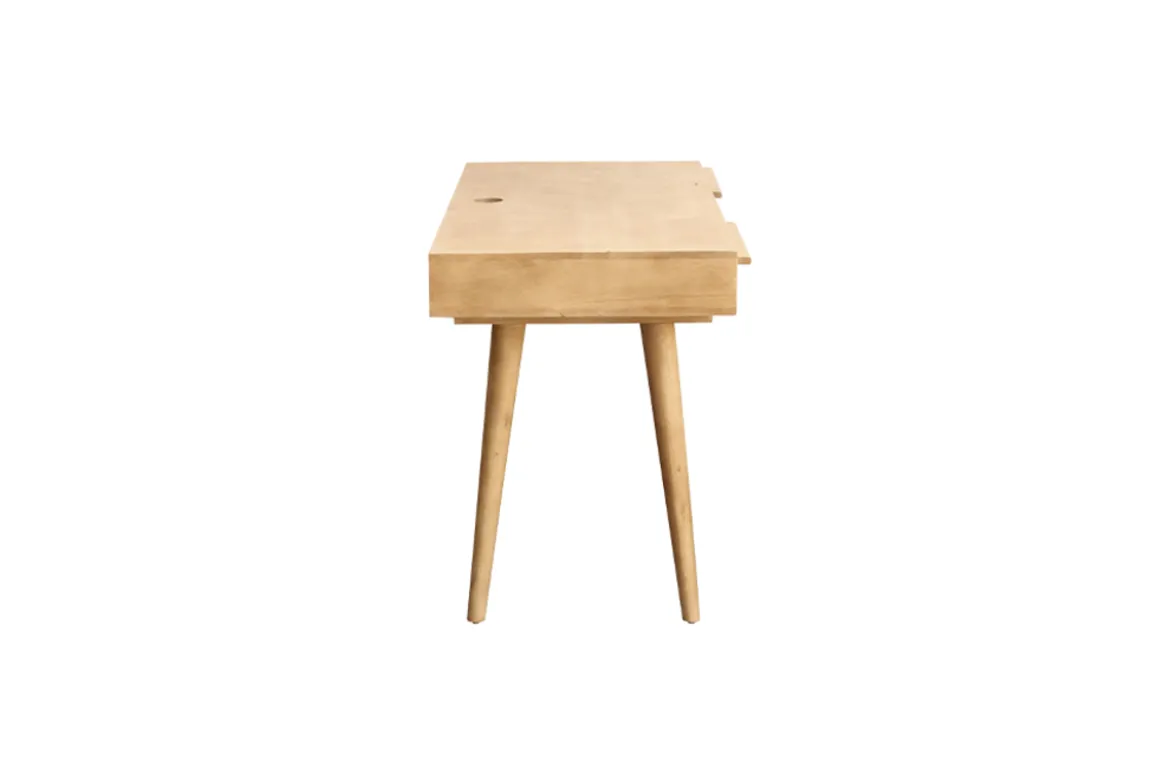 Bureau avec rangements 2 tiroirs ethnique bois manguier massif gravé L120 cm KAFFIR