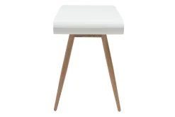 Bureau avec rangements 2 tiroirs scandinave bois clair et blanc L120 cm BJORG