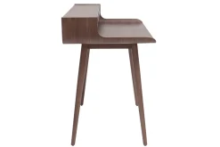 Bureau avec rangements vintage bois foncé noyer L110 cm OPUS