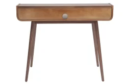 Bureau avec rangements vintage bois foncé noyer L110 cm OPUS