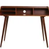 Bureau avec rangements vintage bois foncé L120 cm NORDECO