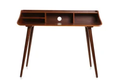 Bureau avec rangements vintage bois foncé L120 cm NORDECO
