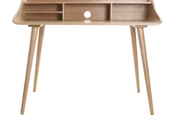 Bureau avec rangements vintage bois clair L120 cm NORDECO