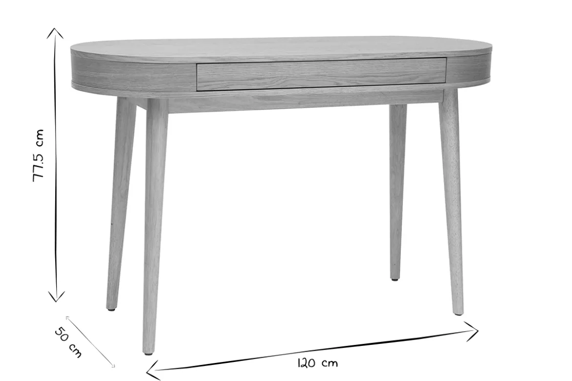 Bureau avec tiroir en bois clair L120 cm JUDITH