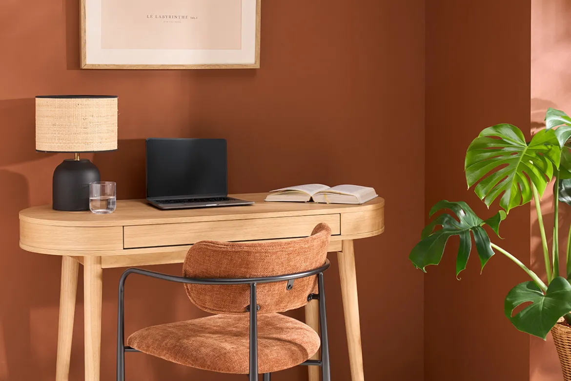 Bureau avec tiroir en bois clair L120 cm JUDITH