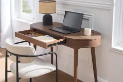 Bureau avec tiroir en bois foncé L120 cm JUDITH