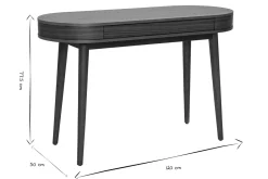 Bureau avec tiroir en bois foncé L120 cm JUDITH