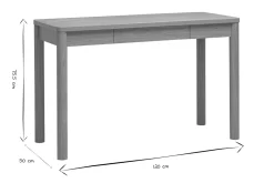 Bureau avec tiroir finition bois clair chêne L120 cm IZZIE