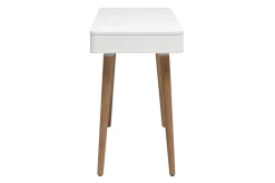 Bureau avec tiroir scandinave blanc et bois clair chêne L115 cm TOTEM
