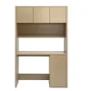Bureau bibliothèque avec rangements finition bois clair chêne L115 cm WISSEM