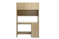 Bureau bibliothèque avec rangements finition bois clair chêne L115 cm WISSEM