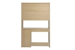 Bureau bibliothèque avec rangements finition bois clair chêne L115 cm WISSEM
