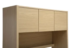 Bureau bibliothèque avec rangements finition bois clair chêne L115 cm WISSEM