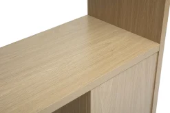 Bureau bibliothèque avec rangements finition bois clair chêne L115 cm WISSEM