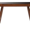 Bureau connecté multimédia avec tiroir en verre noir et bois foncé noyer L120 cm CLEVER