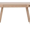 Bureau connecté multimédia avec tiroir bois clair massif L120 cm CLEVER