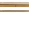 Bureau design avec rangements 2 tiroirs bois clair hévéa L120 cm BROOK