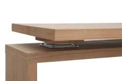 Bureau modulable design avec rangements 2 tiroirs bois clair L140-218 cm MAX