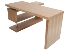 Bureau modulable design en bois clair chêne L140-214 cm MAX