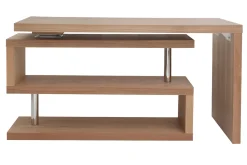 Bureau modulable design en bois clair chêne L140-214 cm MAX
