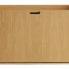 Bureau mural avec rangements scandinave bois clair chêne L78 cm GABIN