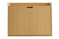 Bureau mural avec rangements scandinave bois clair chêne L78 cm GABIN