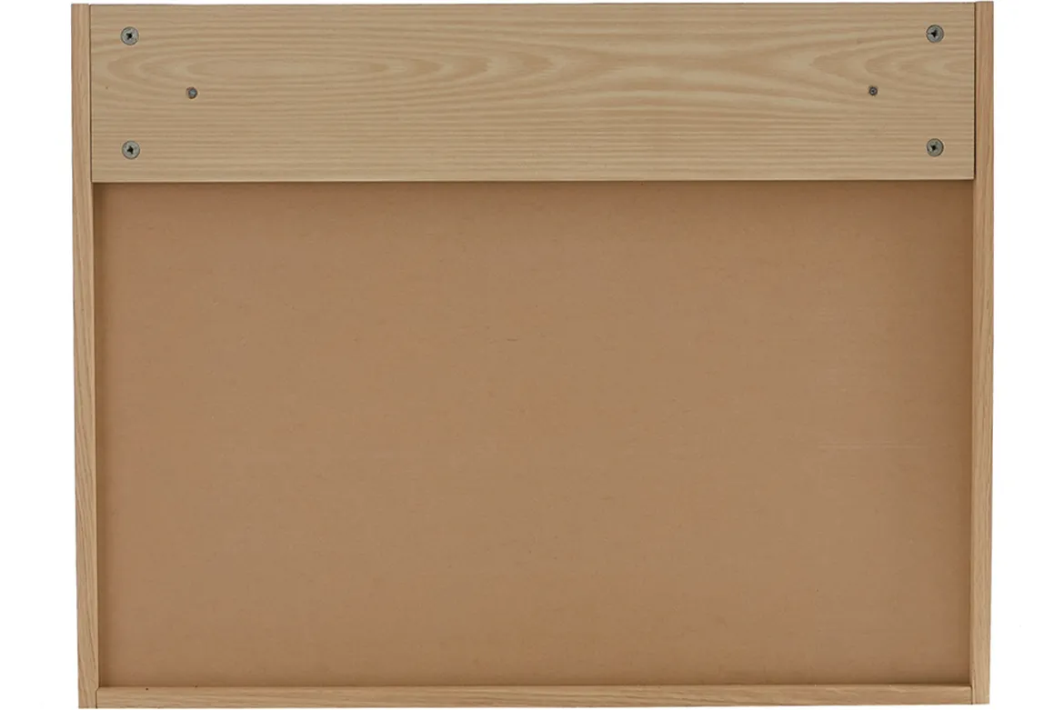 Bureau mural avec rangements scandinave bois clair chêne L78 cm GABIN