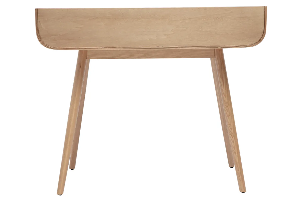 Bureau scandinave bois clair avec rangements 2 tiroirs L100 cm HALLEN