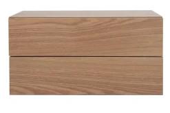 Caisson de rangement 2 tiroirs bois clair frêne MAX