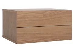 Caisson de rangement 2 tiroirs bois clair frêne MAX
