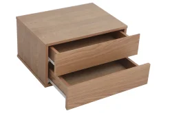 Caisson de rangement 2 tiroirs bois clair frêne MAX