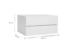 Caisson de rangement 2 tiroirs bois clair frêne MAX
