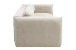 Canapé convertible 4 places avec coffre en tissu velours chenille beige SWELL