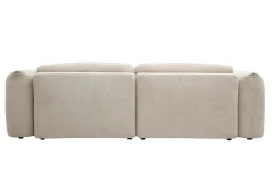 Canapé convertible 4 places avec coffre en tissu velours chenille beige SWELL