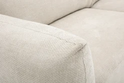 Canapé convertible 4 places avec coffre en tissu velours chenille beige SWELL