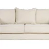 Canapé convertible 3 places en tissu velours côtelé beige avec matelas 13 cm BACIO