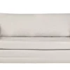 Canapé convertible 2 places en tissu effet velours texturé beige LEON
