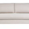 Canapé convertible 2 places en tissu beige crème PAULIN