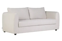 Canapé convertible 3 places en tissu effet velours beige HARLO