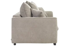 Canapé convertible 3 places en tissu effet velours taupe avec matelas 12 cm ARMAND