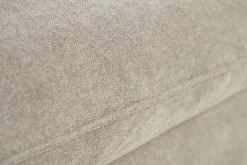 Canapé convertible 3 places en tissu effet velours taupe avec matelas 12 cm ARMAND