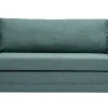 Canapé convertible 2 places en tissu vert de gris LEON